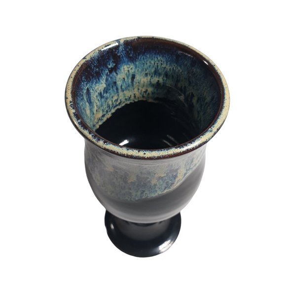 Stoneware Glazed Goblet McNeills 2013 Earthenware Chalice Signed Garrett - Picture 4 of 6